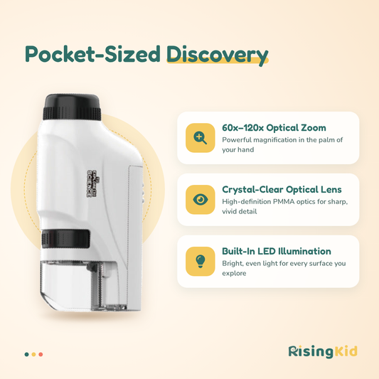 Rising Kid™ Pocket Science Portable Digital Microscope