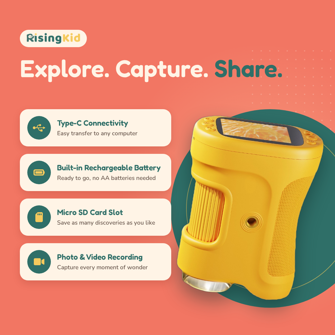 Rising Kid™ Compact Explorer Handheld Digital Microscope