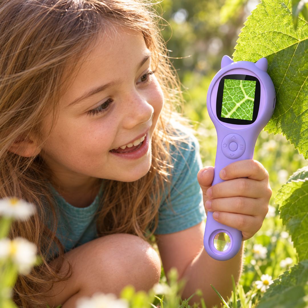 Rising Kid™ Cat-Ear Handheld Digital Microscope for Kids